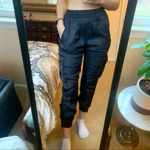 ZARA Satin Cargo Pants